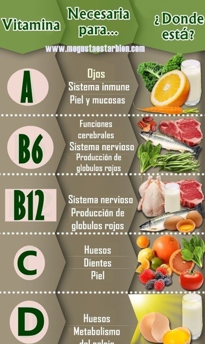 infografía sobre las vitaminas