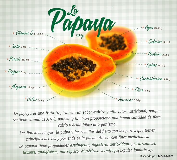 infografía papaya
