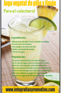 jugo vegetal con piña y limón
