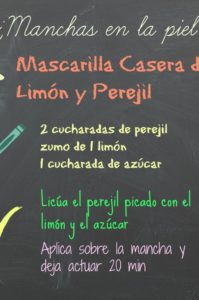 mascarilla para las manchas de la piel