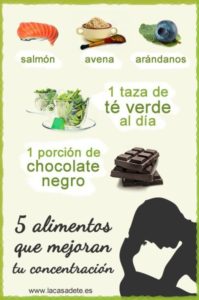 alimentos que mejoran la concentración