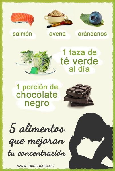 alimentos que mejoran la concentración