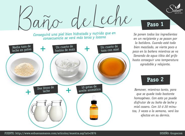 baño de leche para la piel