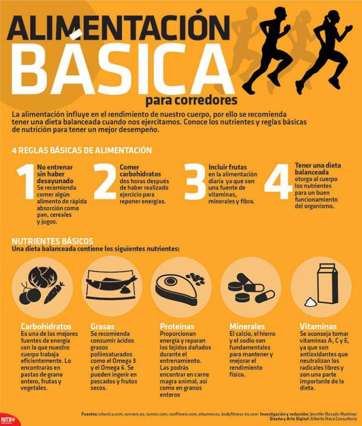 alimentación básica para corredores