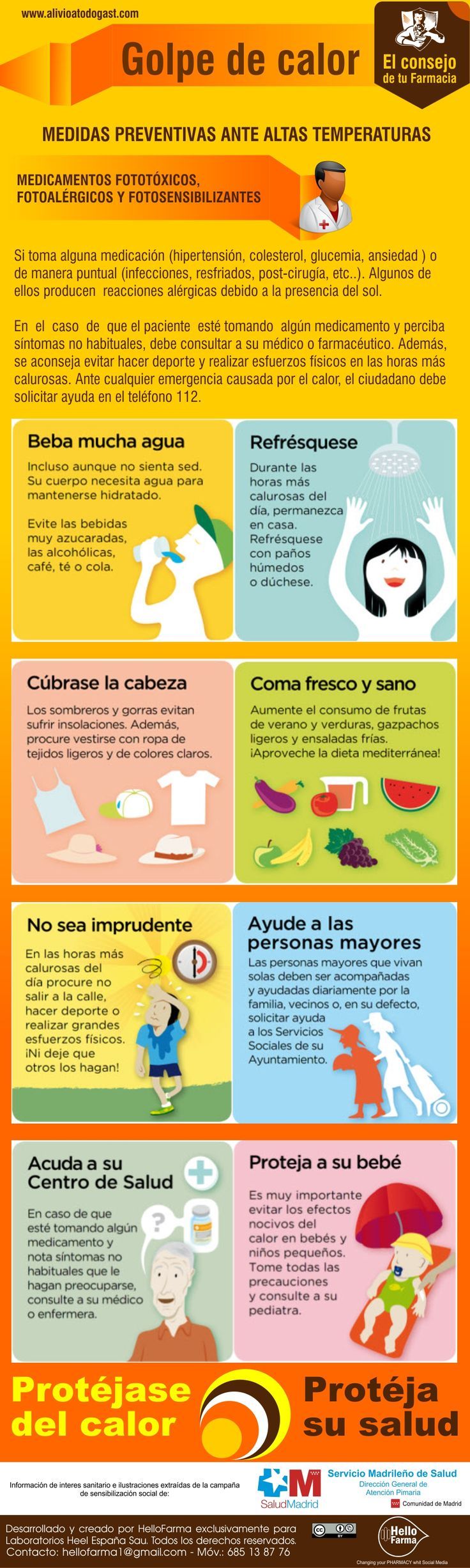 prevenir un golpe de calor