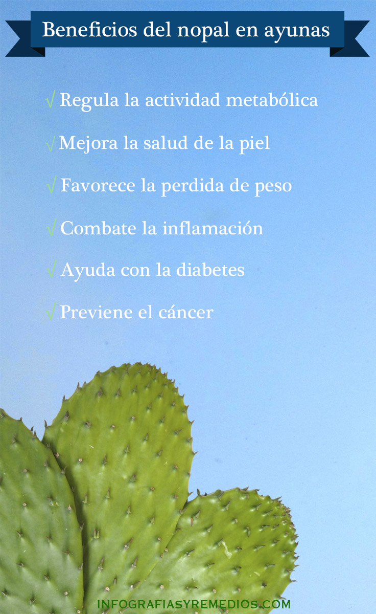 beneficios del nopal en ayunas