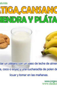 almendra y plátano para la fatiga y el cansancio