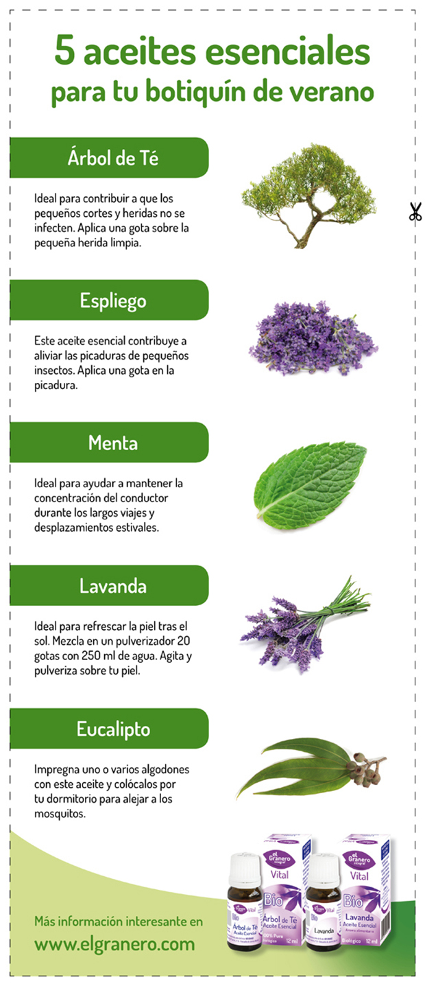 aceites esenciales para verano