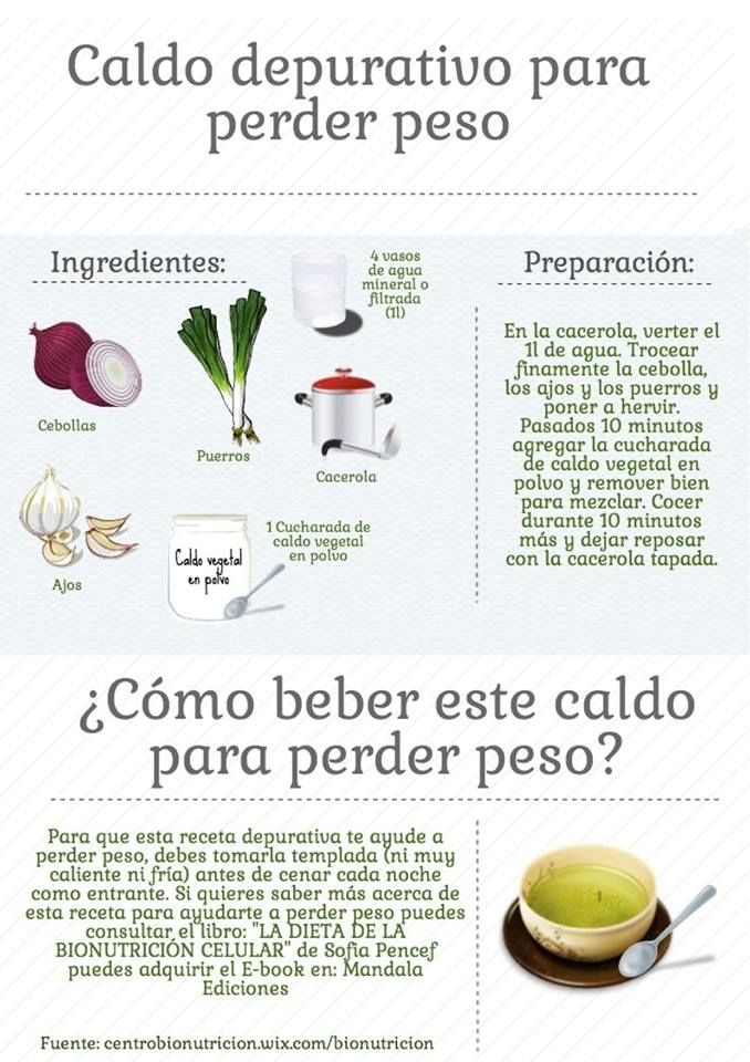 caldo depurativo para perder peso