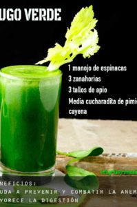 jugo verde para la anemia