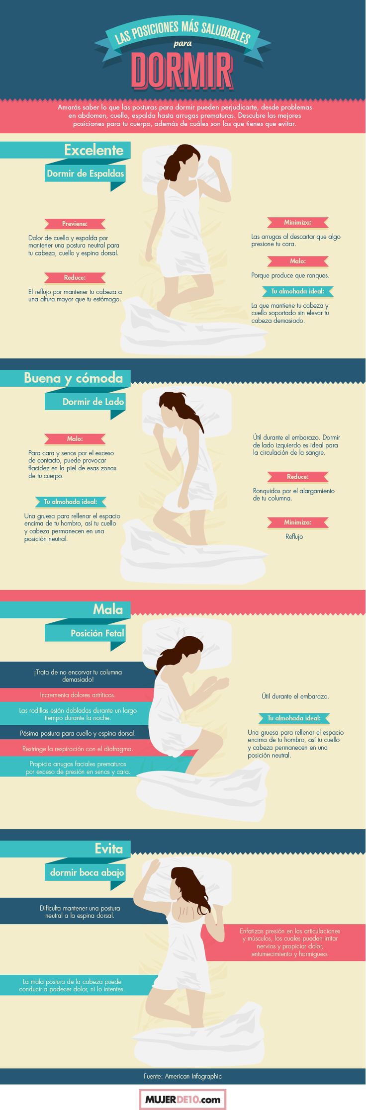 las mejores posiciones para dormir bien