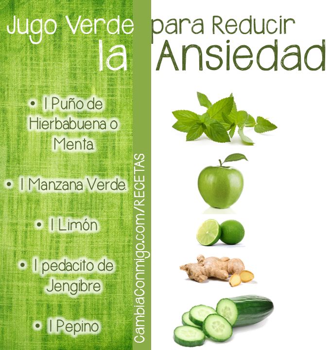 jugo verde para reducir la ansiedad