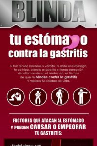 infografía de la gastritis con síntomas y remedios