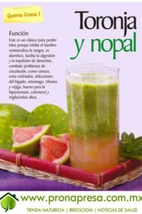 jugo de nopal y toronja