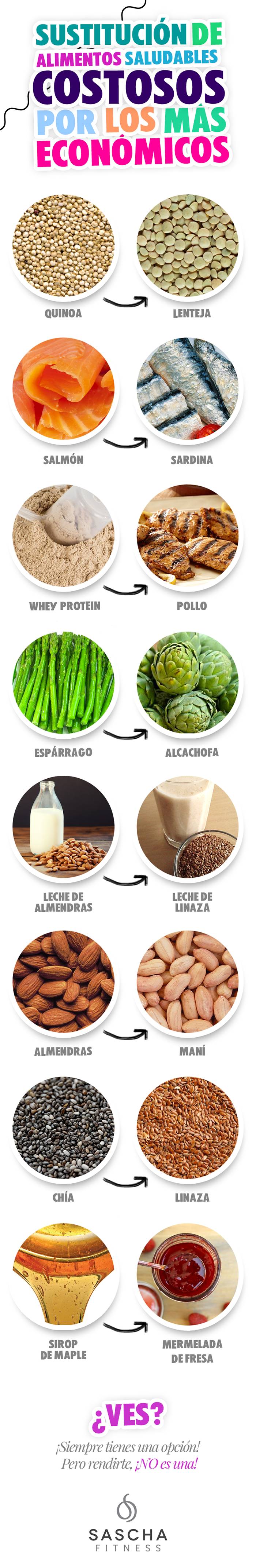 sustitutivos de comidas saludables