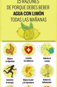 el agua con limón en ayunas y sus beneficios