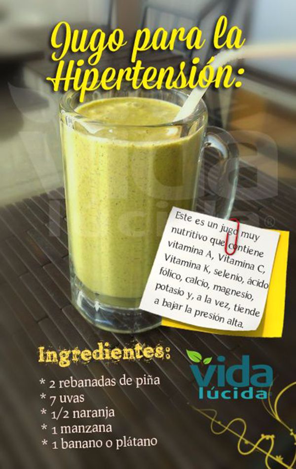 jugo verde para la hipertensión