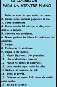 consejos para adelgazar la barriga