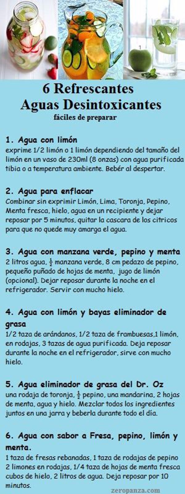 recetas de aguas detox