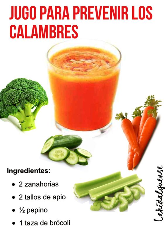 jugo para prevenir los calambres musculares