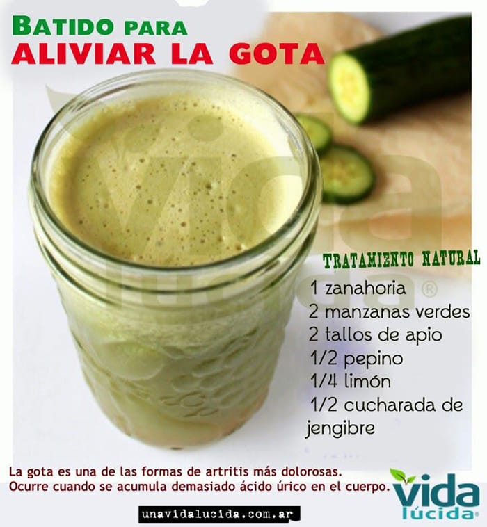 jugo para la artritis gotosa