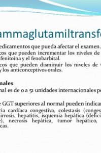 valores y causas de la gamma gt alta