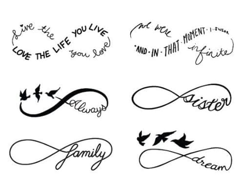 tatuajes de infinito de familia