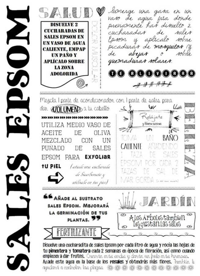 sales de epsom en infografía